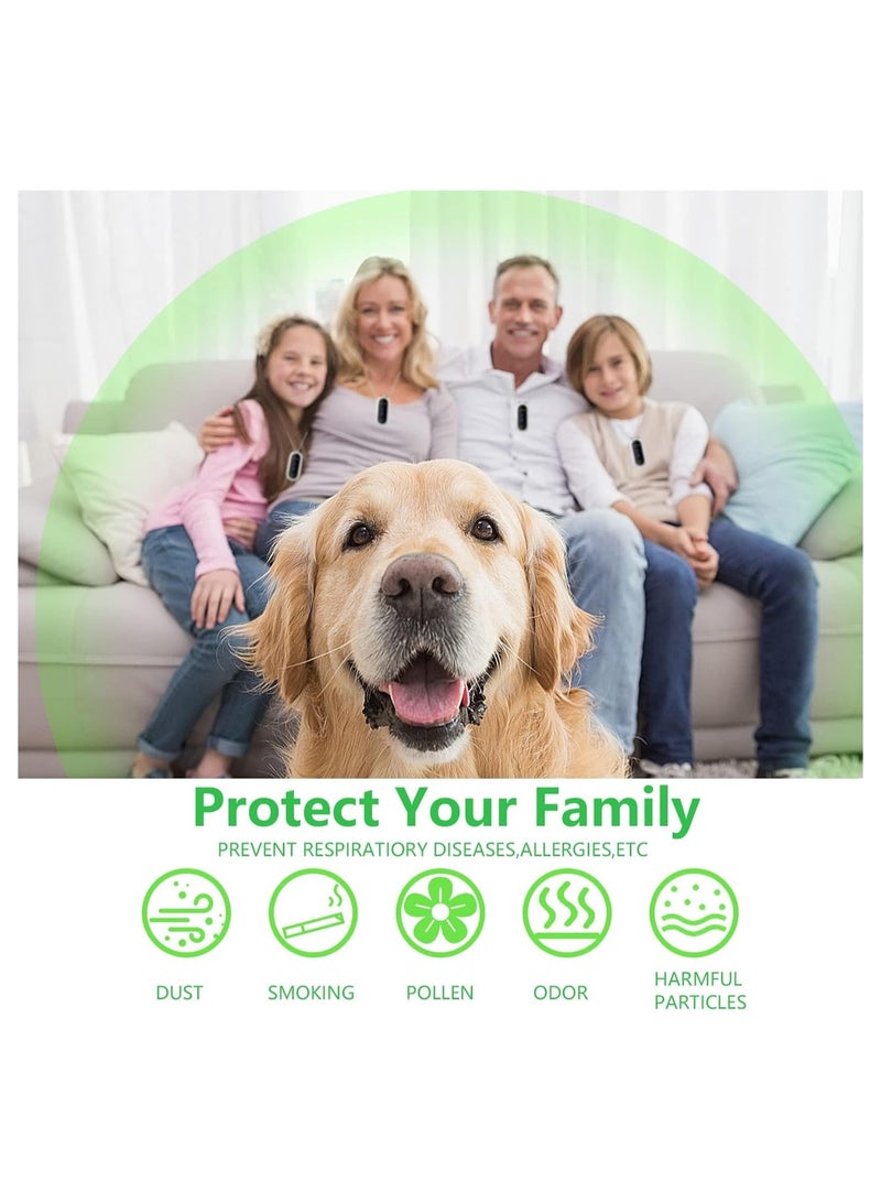 general Portable and Personal Air Purifier Necklace, Wearable Negative Ion Generator Air Purifier for Adults and Children for Family Travel - Image 3