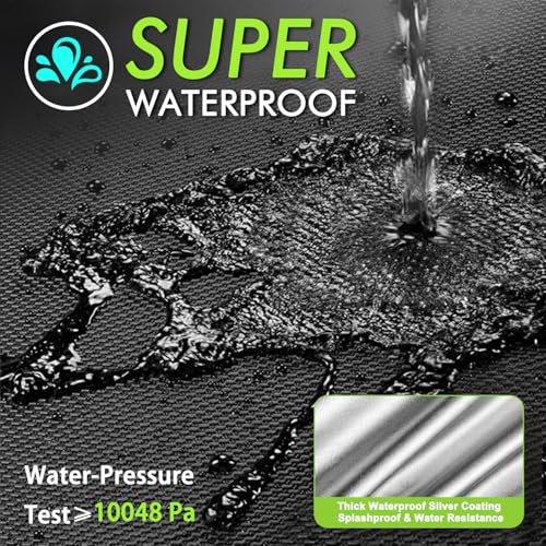 ClawsCover Push Lawn Mower Cover Waterproof Outdoor,Tear-resistant 600D Polyester Oxford,Walk Behind Lawnmower Storage Covers,Anti-UV Dustproof,Longevity Use,Secure Drawstring,Reflective Handles-74x25x39 Inch - Image 5