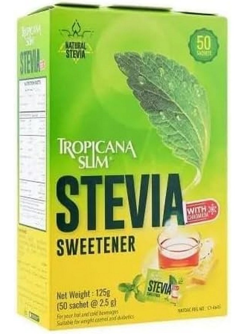 Stevia Sweetener Sachets 50 X 2.5G 125 G
