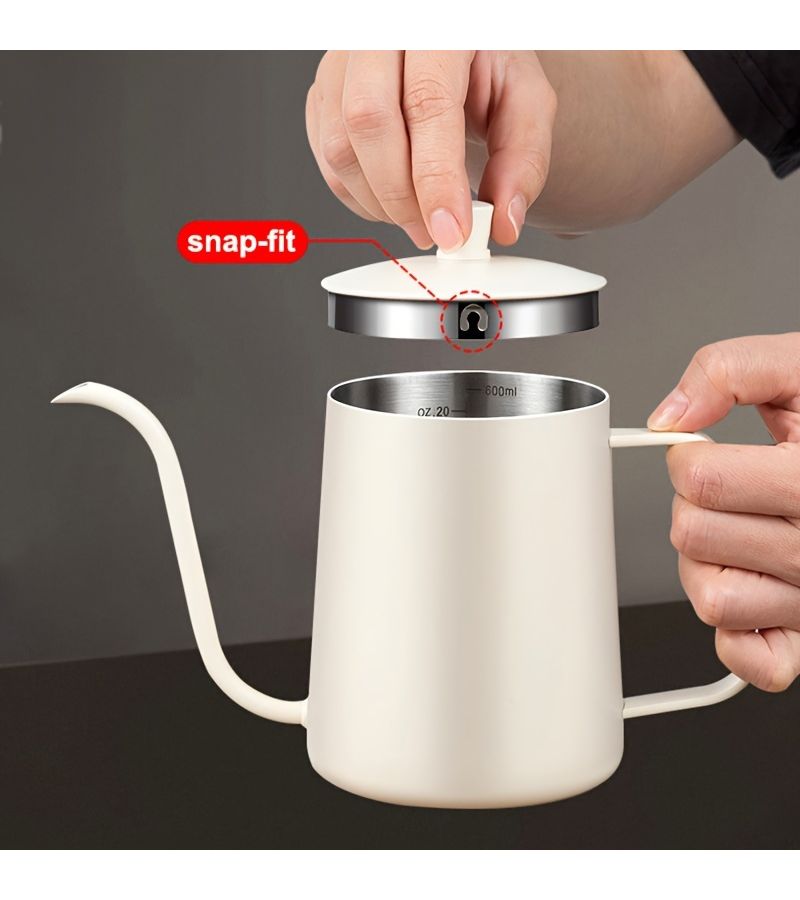 Black 350ml Gooseneck Stainless Steel Coffee Pot Fine Mouth Drip Kettle For Pour Over Coffee Maker Kitchen Household Supplies - Image 4