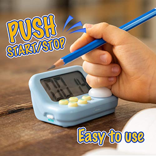 dretec pomodoro Timer, Productivity Timer, for Studying,exam, for Kids, Large Display, Large Button, Blue - Image 2