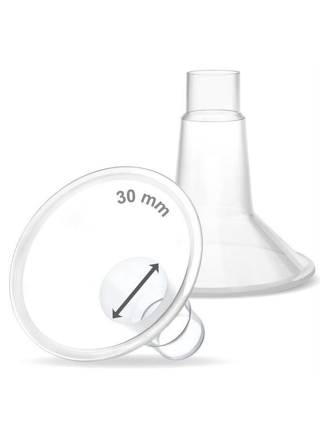 Maymom MyFit 30mm Two-Piece Design Large Breastshields, Compatible with Medela Breast Pump; Ideal for HandsFree Bra; Not Original PersonalFit Flex Breast Shield,Not Original Freestyle Pump Parts, 2pcs - Image 1