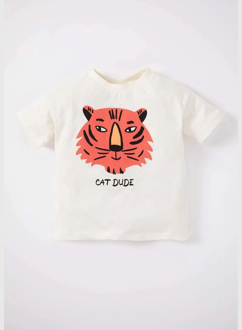 ديفاكتو BabyBoy Short Sleeve Knitted Short Sleeve T-Shirt