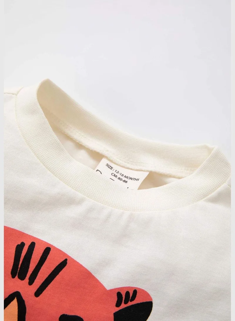 ديفاكتو BabyBoy Short Sleeve Knitted Short Sleeve T-Shirt