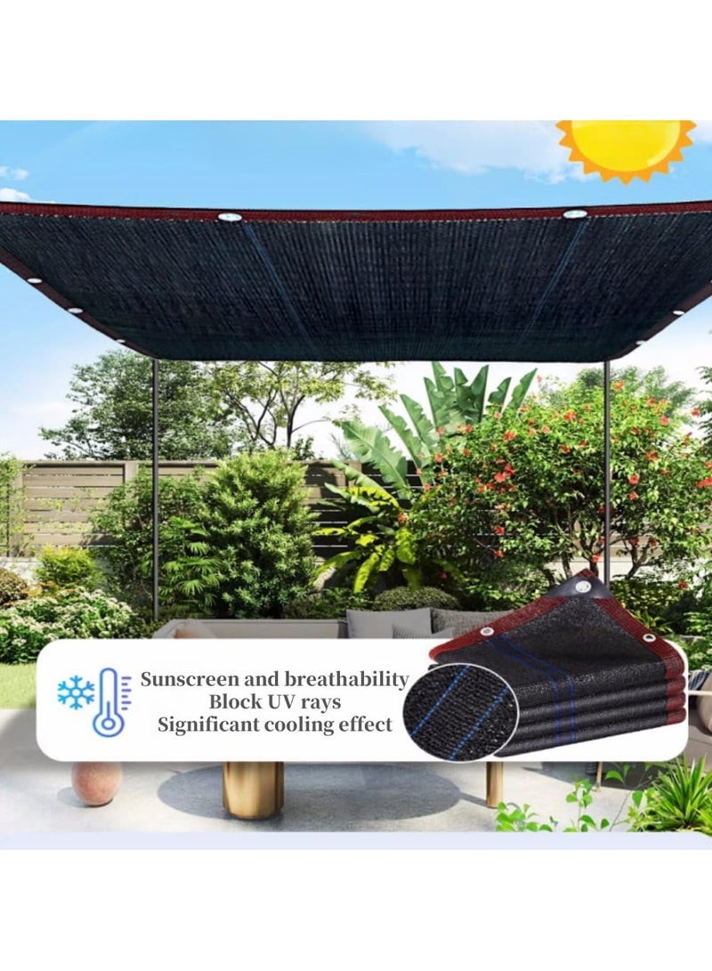 RATSAW Shade Sail Outdoor Sunshade Net With Locking Ring 90% Shading Rate Garden Cloth Durable Cooling Sunshade for Camping, Courtyard, UV Protection, Privacy 3×5m/9′10″×16′5″  - Image 3