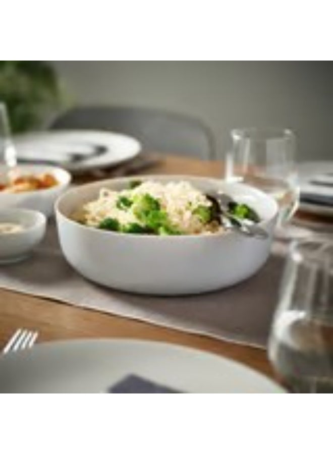 Serving bowl light grey 22 cm - Image 4