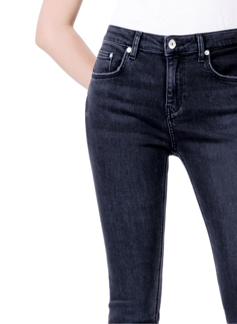 Web Denim Web Denim Women's Stretch Skinny Jeans - Mid Rise Comfort Fit Denim Pants  - Image 4