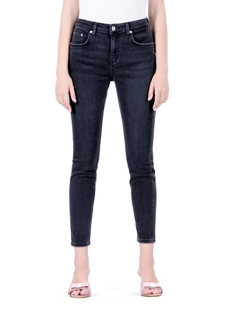 Web Denim Web Denim Women's Stretch Skinny Jeans - Mid Rise Comfort Fit Denim Pants  - Image 2