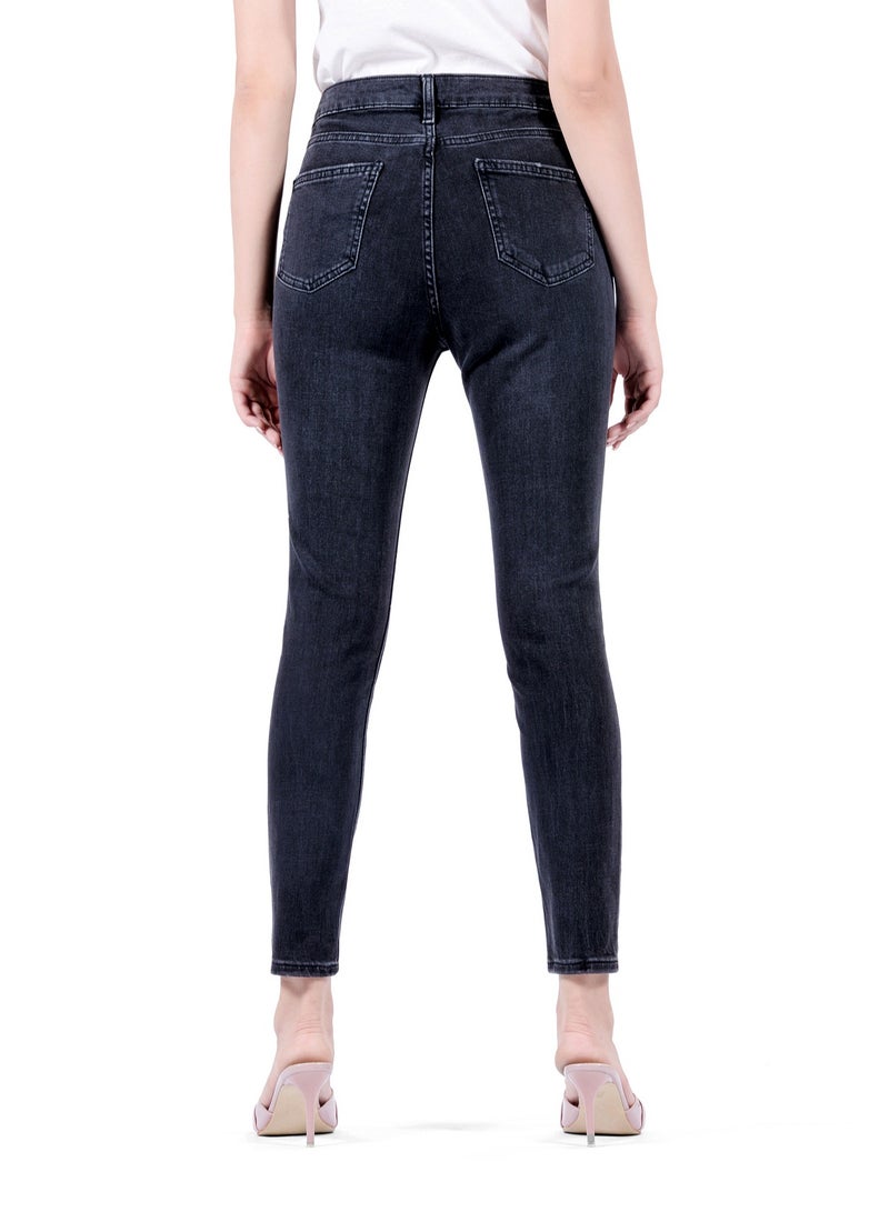 Web Denim Web Denim Women's Stretch Skinny Jeans - Mid Rise Comfort Fit Denim Pants  - Image 3
