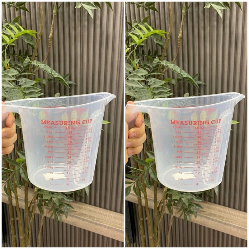 Plastic Measuring Cup 1500ml – Break-Resistant, Large Capacity Measuring Jug for Cooking, Baking, Mixing Ingredients, Water, Milk, Juice and Kitchen Prep (Two packs)