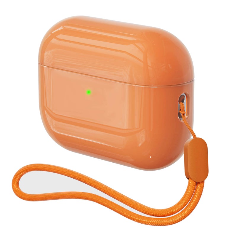 DamonLight Case for AirPods Pro 2 Never-Sretch-Out DamonLight Shock-Proof Protective Semi Hard Silicone Case Compatible with Apple Airpods Pro 2nd Generation (Orange) - Image 1