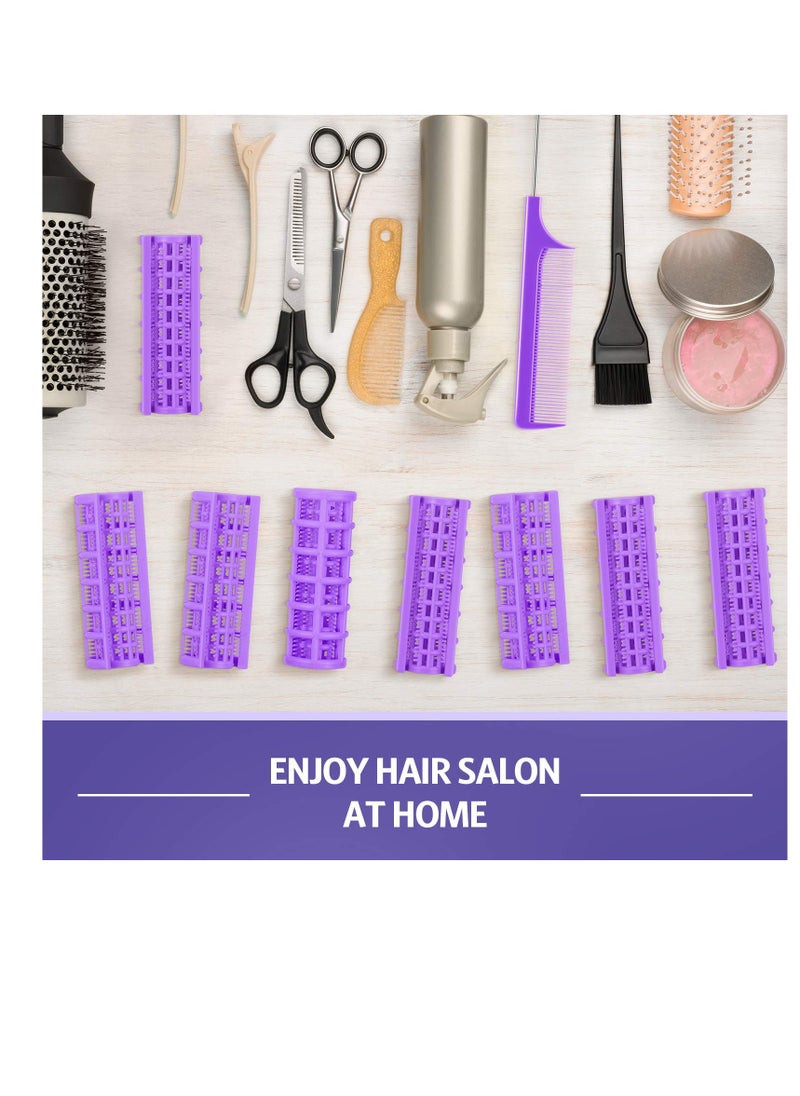 Excefore - Hair Roller, 24 Pcs Small Size Plastic Hair Rollers, Hair Curlers with Steel Pintail Comb, Self Grip Rollers,  for Short Hair Long No Heat Hair Curlers Hair Hairdressing Styling Tools - Image 1