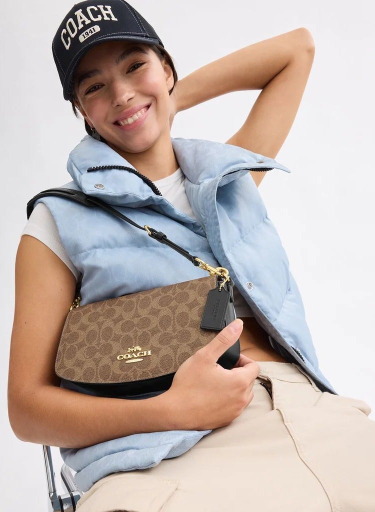coachoutlet Coach Andrea Shoulder Bag In Signature Canvas - Image 3