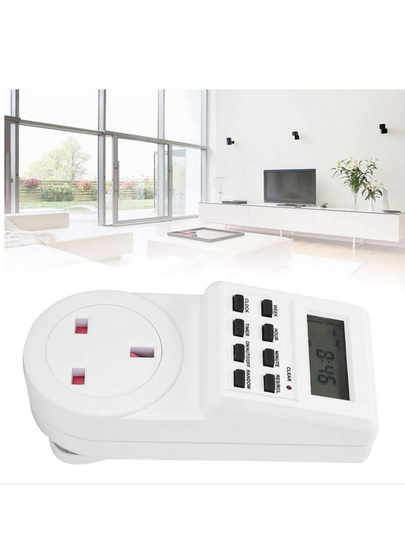 Generic UK Plug Digital Weekly Programmable Timer Switch Electrical Socket Outlet with LCD Display 230V/110V AC 24 Hour 7Day Power Timer Countdown for Home Office Appliances  - Image 5
