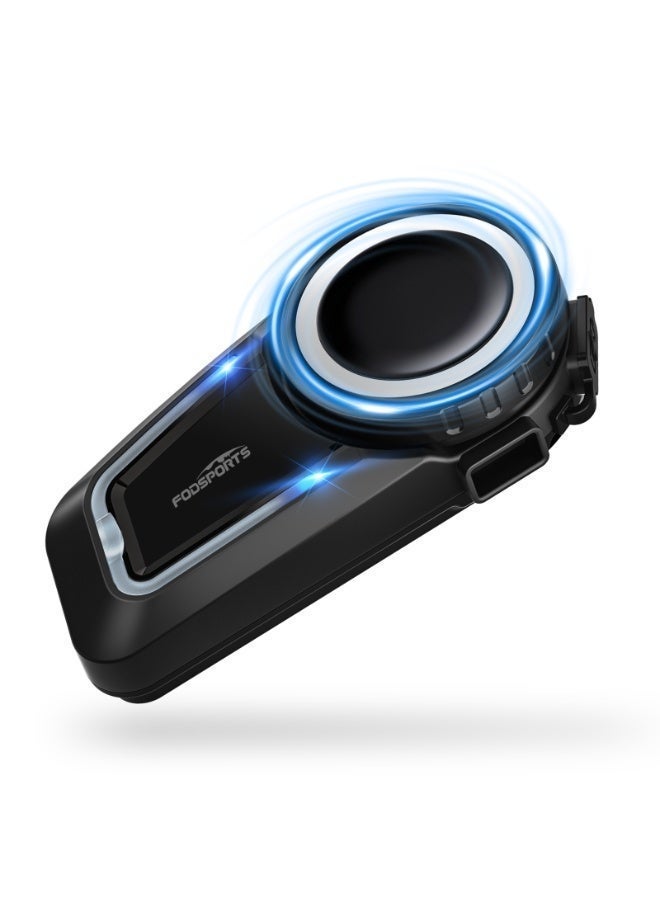 fodsports FX7 10-Rider Mesh Motorcycle Bluetooth Headset with Music Share, Smart APP Control, Dual Chips V5.4 Helmet Communication System with Audio Multitasking & FM, 3 Intercom & EQ Music Modes - Image 1