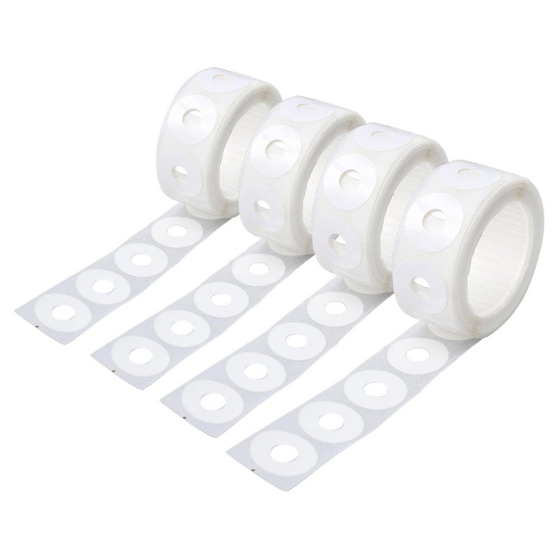 White PVC Hole Punch Reinforcement Labels 4 Boxes for Office and DIY Projects - Image 4