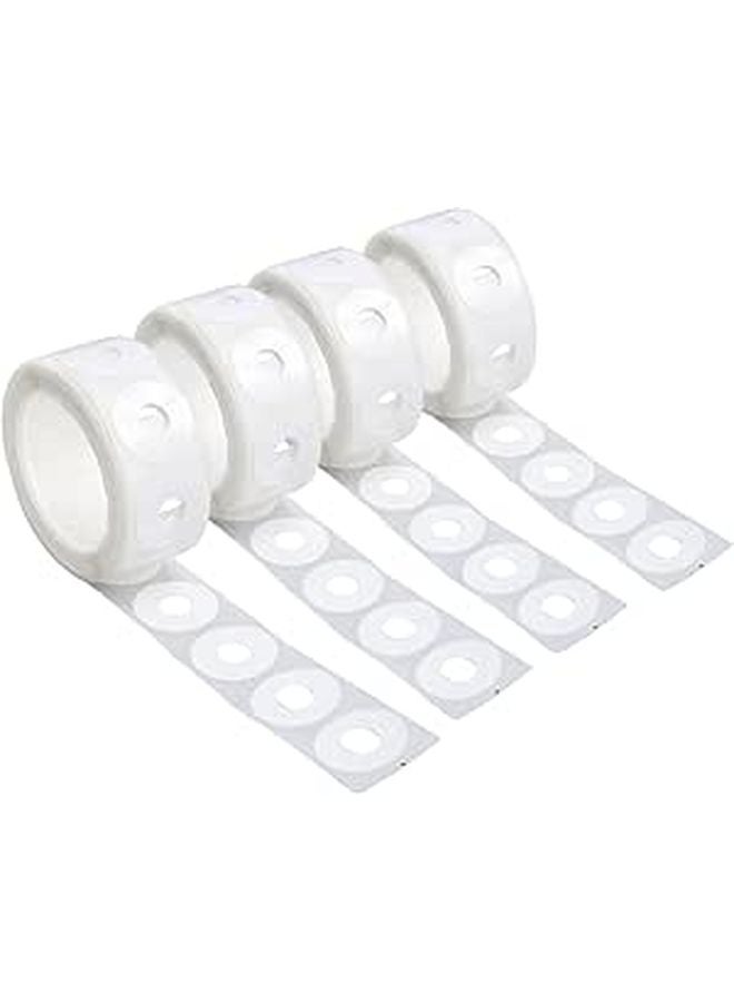 White PVC Hole Punch Reinforcement Labels 4 Boxes for Office and DIY Projects - Image 1