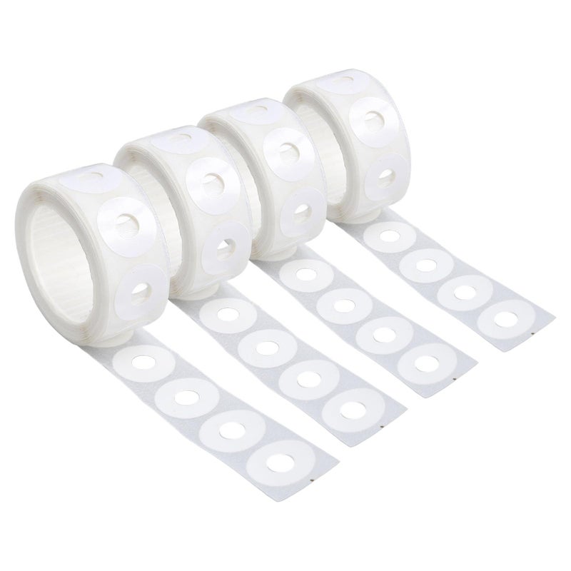 White PVC Hole Punch Reinforcement Labels 4 Boxes for Office and DIY Projects - Image 2