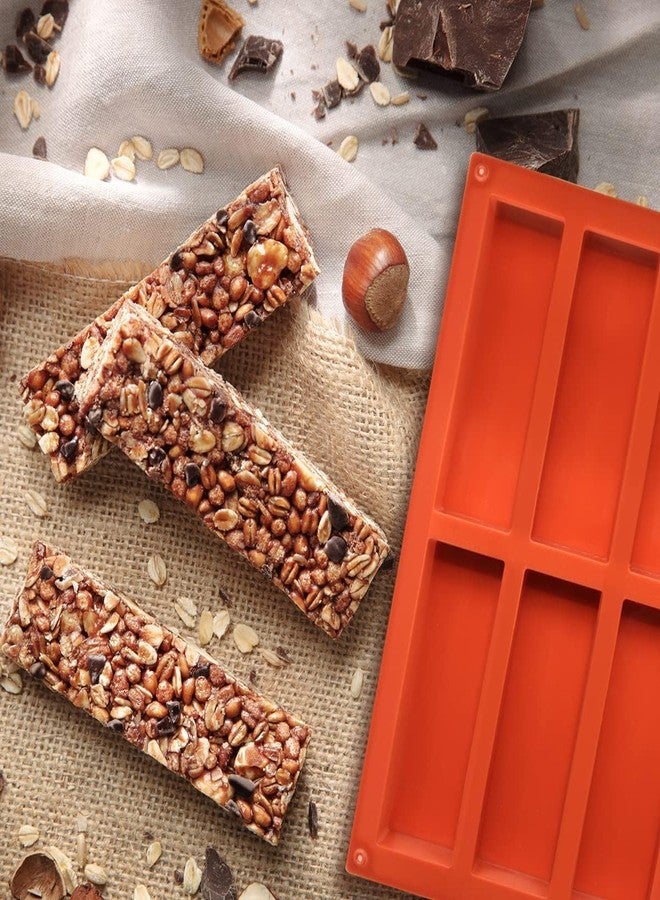 Skytail 8 Slot Granola Bar & 10 Slot Finger Biscuit Silicone Moulds for Chocolate Candy Protein Bars Truffle Cheesecake Bread Sticks Brownie Ganache Jelly Gummy Pudding Ice Cube Butter Soap Molds - Image 3