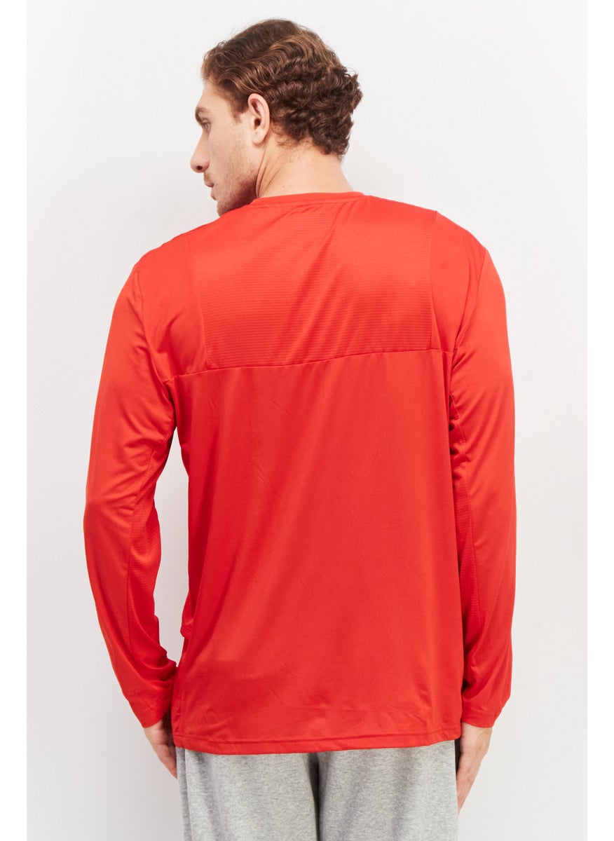 Men Sportswear Fit Crew Neck Long Sleeves Solid Shirt, Red - pzsku/Z480F6457565C68109107Z/45/_/1732780812/42e0c508-e6a6-489e-9867-30807836da9c