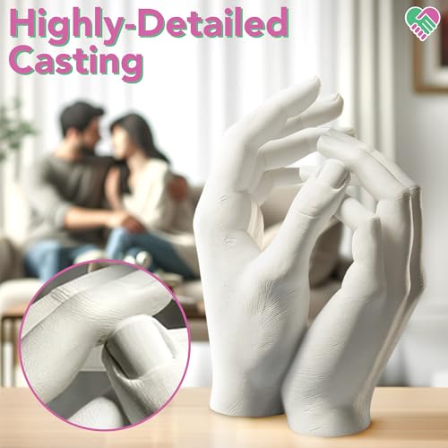 Luna Bean Hand Casting Kit – The Original Hand Mold Kit for Couples – Christmas Gifts for Women, Bridal Shower, Wedding, Engagement Gifts Her Him Anniversary Men Mom Wife Husband Boyfriend Girlfriend - Image 5
