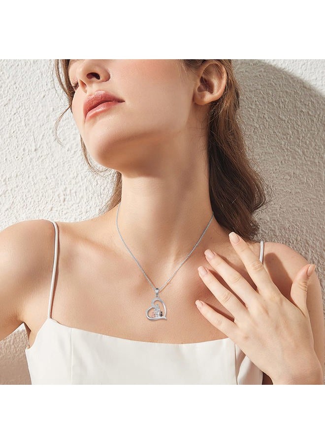 YFN Cat Necklace Sterling Silver Jewelry for Women, Cat Jewelry Gifts for Cat Lovers  - Image 2