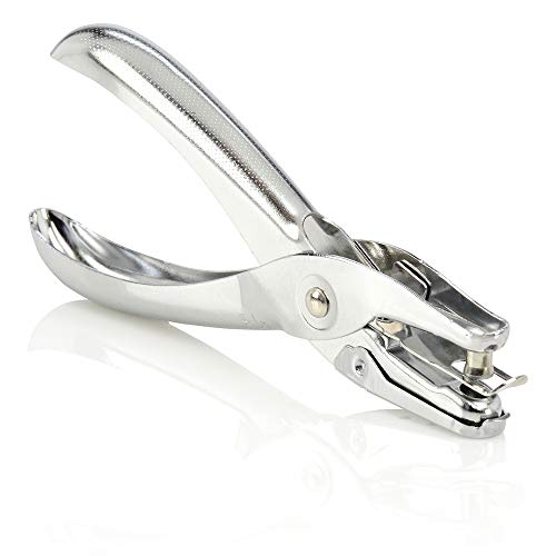 Swingline 1 Hole Punch, 5 Sheet Capacity Hole Puncher, Single Hole Paper Punch, Chrome (74005) - Image 1
