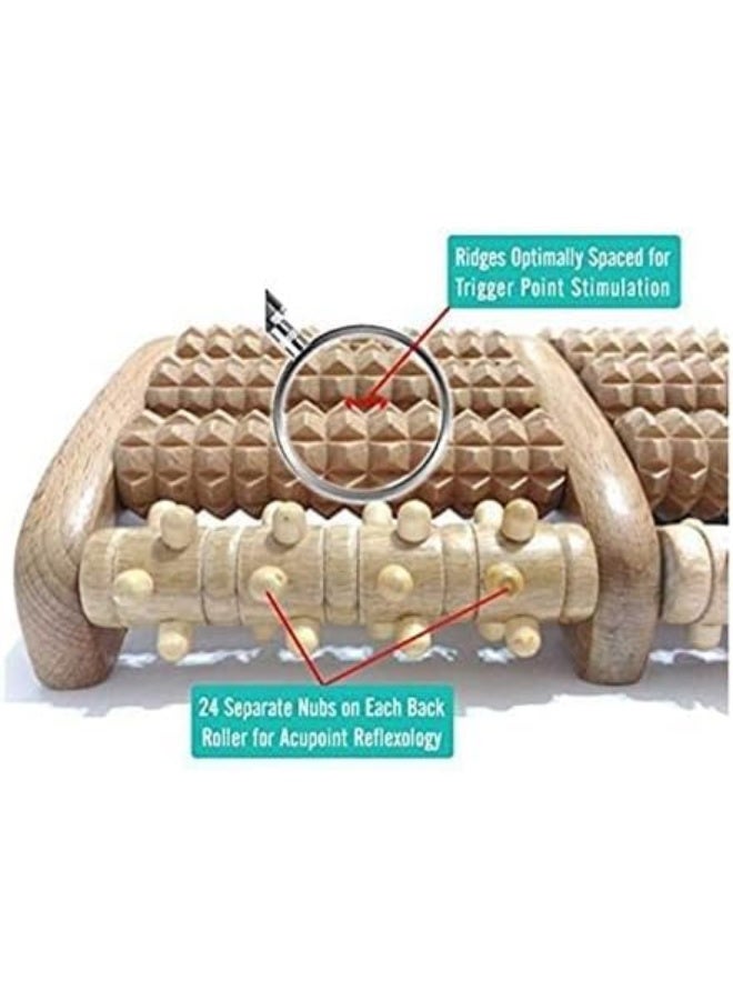 Wooden Foot Massager Traditional Wooden Roller Massager Massage Relaxation Health Care Product Relieve Plantar Fasciitis, Heel, Foot Arch Pain & Stress Tools - Image 4