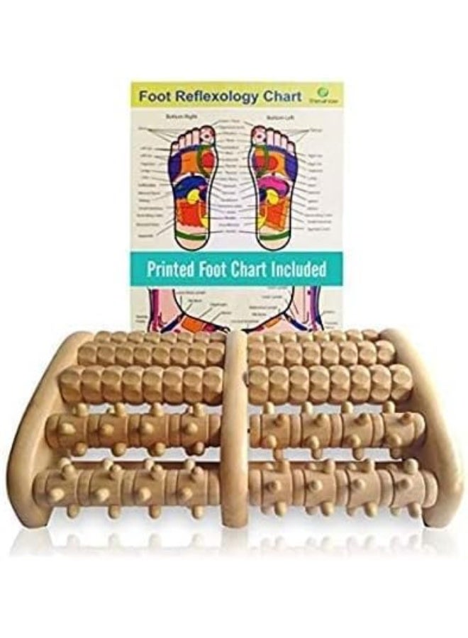 Wooden Foot Massager Traditional Wooden Roller Massager Massage Relaxation Health Care Product Relieve Plantar Fasciitis, Heel, Foot Arch Pain & Stress Tools - Image 5