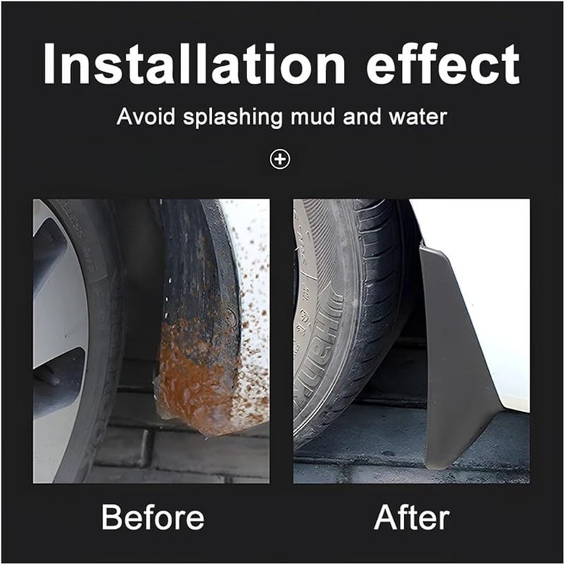 ABS Mudguard Compatible With Audi A4 B9 8W 2016 2024 Splash Guards Mud Flap - Image 5