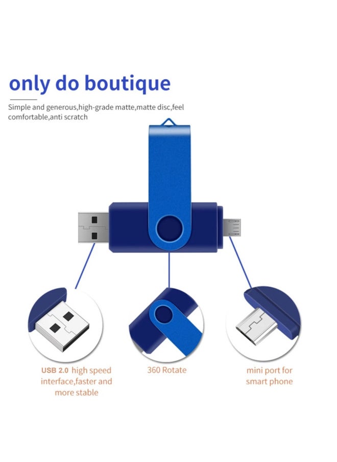 USB2.0 3.0 عالي السرعة للهاتف المحمول USB OTG Android كمبيوتر ثنائي الاستخدام هدية حروف USB بالجملة - اللون: أزرق - السعة: 3.0 8 جيجابايت  - Image 5