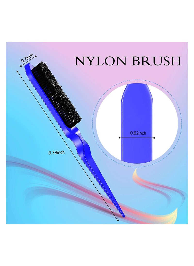 ORiTi 3 Pcs Teasing Brush Set Edge Brush and Comb Bristle Hair Brush Teasing Comb Grooming Combs Sturdy Rat Tail Comb for Women  Hair  - Image 3
