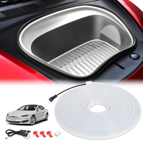 FICOLPO Ambient Led Frunk Lights for Tesla 20212023 Model 3 Model Y Front Interior Frunk Lightning String for Neon Atmosphere Compatible with Tesla Accessories White - Image 1