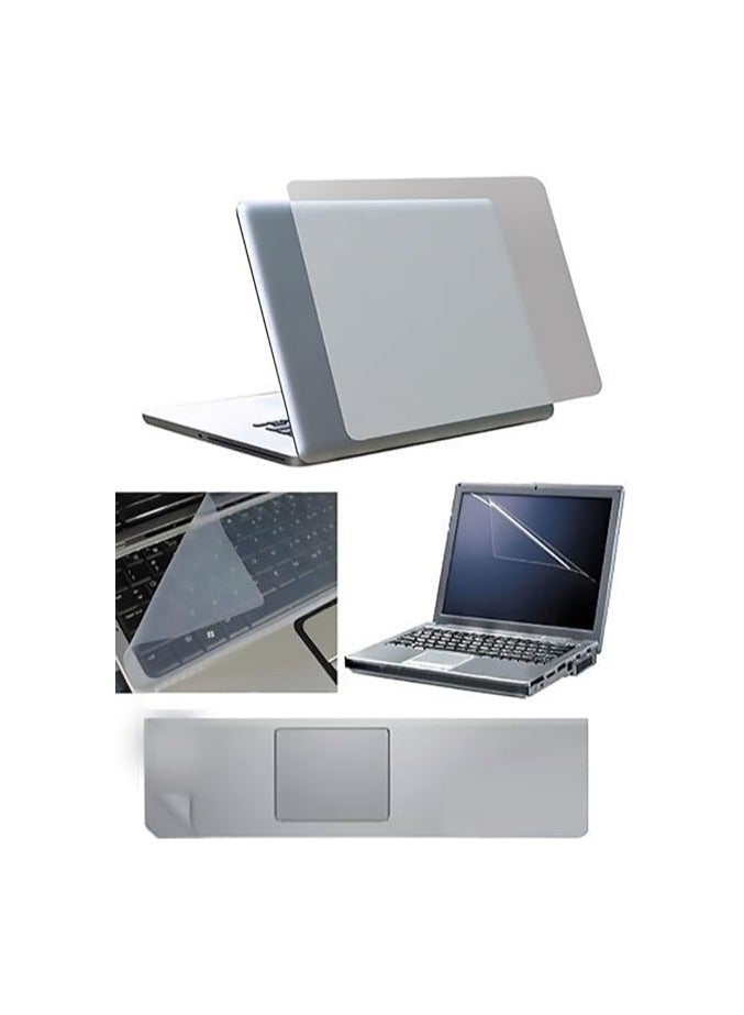 4x1 Laptop Keyboard Back Screen Protector Transparent Stickers - Image 1