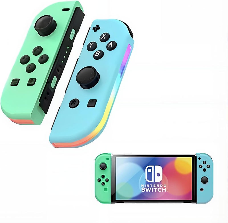TELANPU Nintendo: Joy-Con Oled Switch Controller for Nintendo Switch with Feedback, 6-Axis Motion Control, Turbo Function, No Drift 3D Joysticks, Dual Motor Vibration, Long Battery Life & RGB Light - Image 1