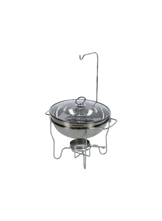 Bien Servi High Quality Stainless Steel Food Warmer with Stand and Burner Silver 3 L DZW-A2035