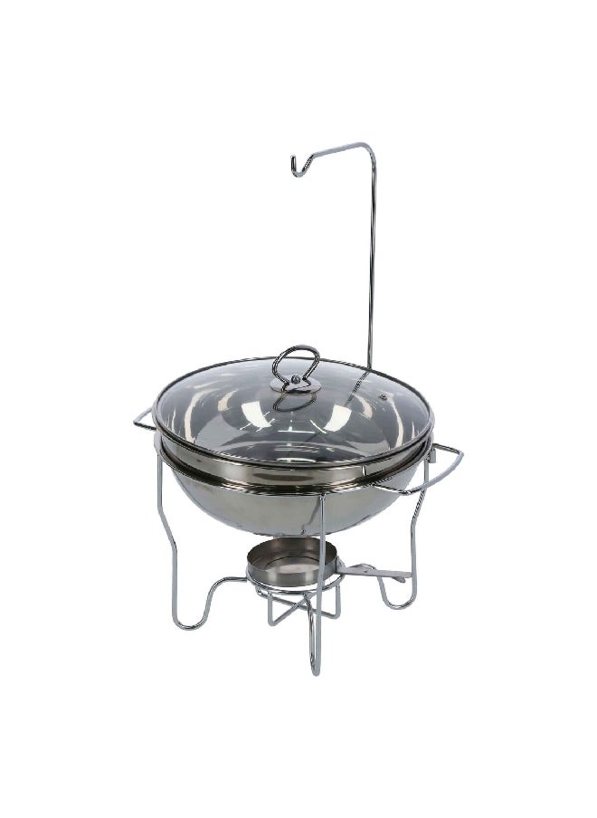 Bien Servi High Quality Stainless Steel Food Warmer with Stand and Burner Silver 3 L DZW-A2035 