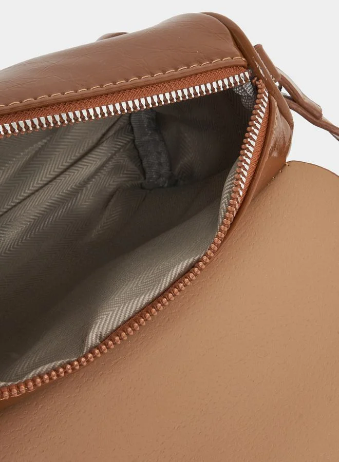 Styli Metal Flap Accent Shoulder Bag