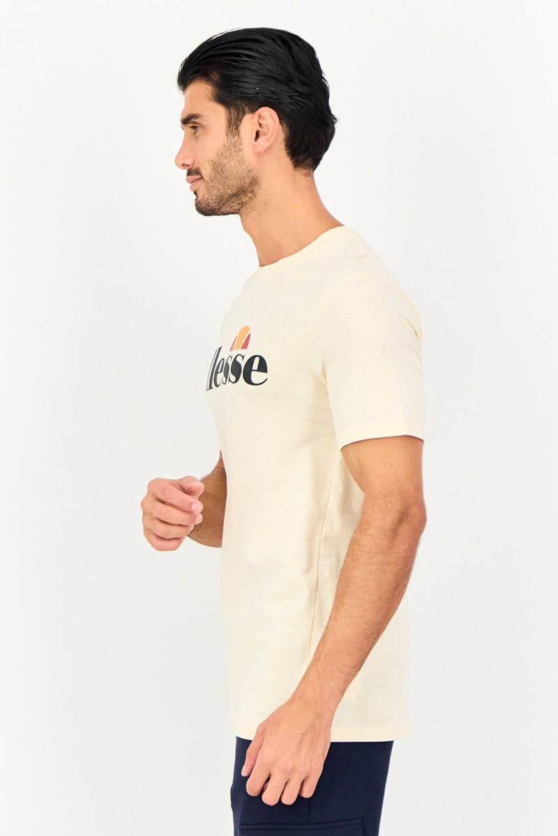 Ellesse Men Sportswear Fit Short Sleeve Outdoor T-Shirt, Cream - Image 2