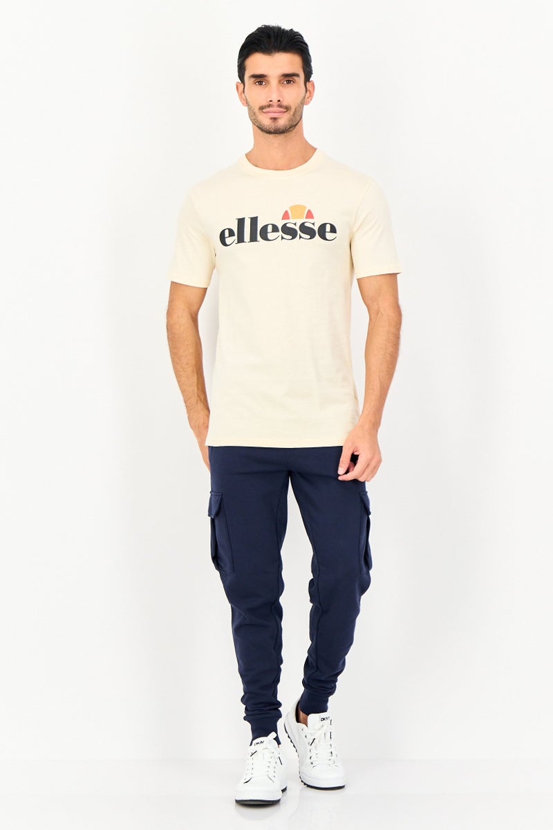 Ellesse Men Sportswear Fit Short Sleeve Outdoor T-Shirt, Cream - Image 4