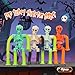 DODOMAGXANADU Pop Tubes Skeleton Fidget Toys for Kids 4Pack Fidget Pop Toys Telescopic Suction Cup Toy for Stress and Anxiety Relief Easter Basket Stuffers Gifts for Kids Toddlers 4Pack Skull - Image 4
