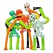 DODOMAGXANADU Pop Tubes Skeleton Fidget Toys for Kids 4Pack Fidget Pop Toys Telescopic Suction Cup Toy for Stress and Anxiety Relief Easter Basket Stuffers Gifts for Kids Toddlers 4Pack Skull - Image 2