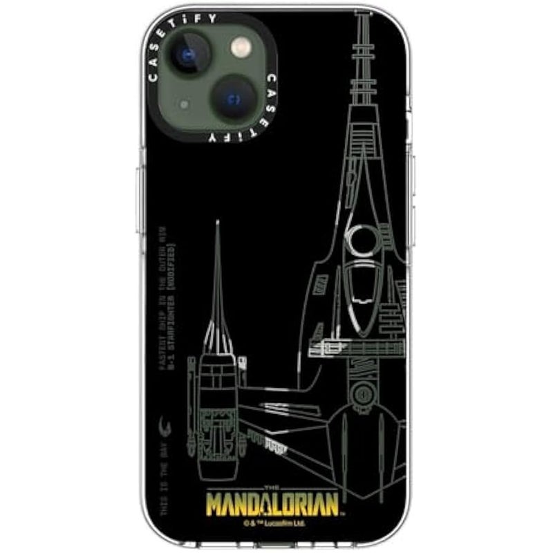 Casetify Clear iPhone 13 Case 【Mandalorian Co-Lab/Not Yellowing / 6.6ft Drop Protection/Compatible with Magsafe】 - N-1 Starfighter - Clear - Image 3