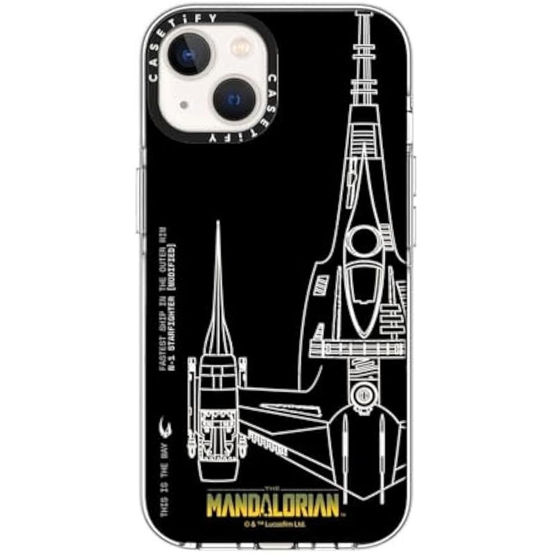 Casetify Clear iPhone 13 Case 【Mandalorian Co-Lab/Not Yellowing / 6.6ft Drop Protection/Compatible with Magsafe】 - N-1 Starfighter - Clear - Image 2