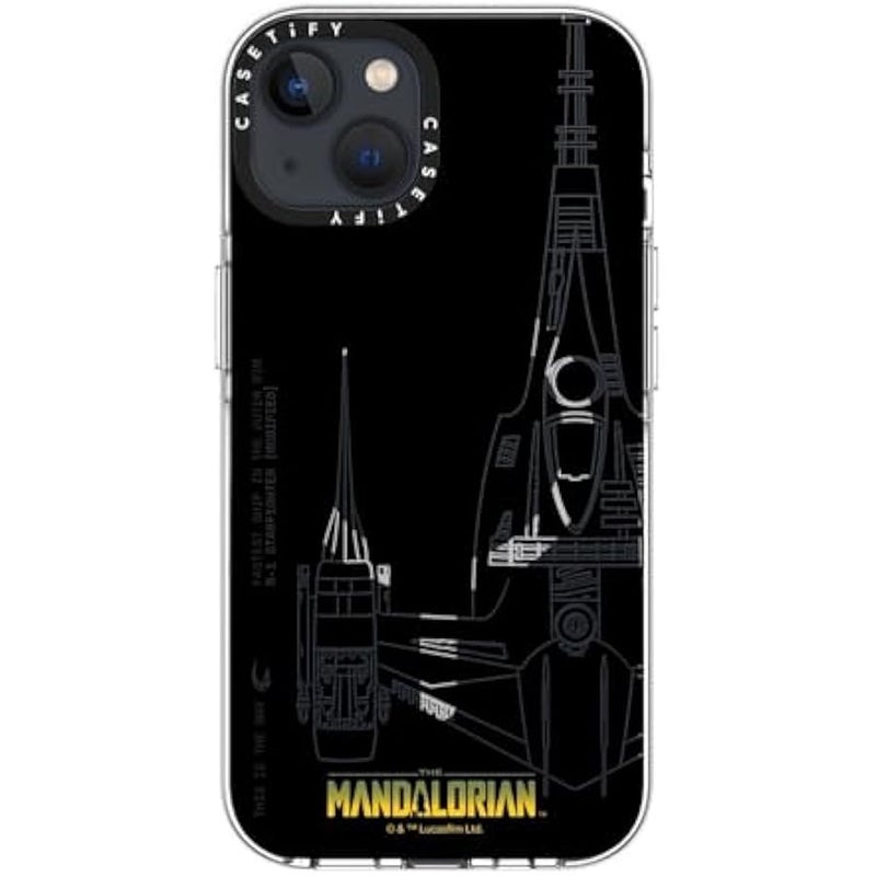 Casetify Clear iPhone 13 Case 【Mandalorian Co-Lab/Not Yellowing / 6.6ft Drop Protection/Compatible with Magsafe】 - N-1 Starfighter - Clear - Image 4