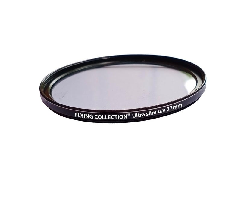 FLYING COLLECTION Camera Lens UV Rays Protection Filter 37 MM -Ultra Slim UV Filter Ring Aluminum Frame,HD/Waterproof Resistant, DSLR Camera Lens, Dust Scratches (37 MM) - Image 1