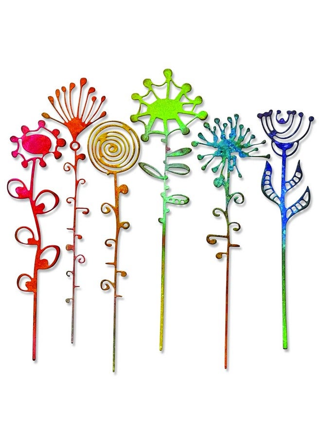 Sizzix Thinlits Die Set 6Pk Artsy Stems By Tim Holtz 665846 Chapter 2 2022 Multicolor - Image 1