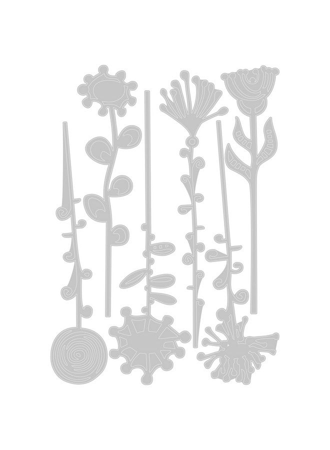 Sizzix Thinlits Die Set 6Pk Artsy Stems By Tim Holtz 665846 Chapter 2 2022 Multicolor - Image 2
