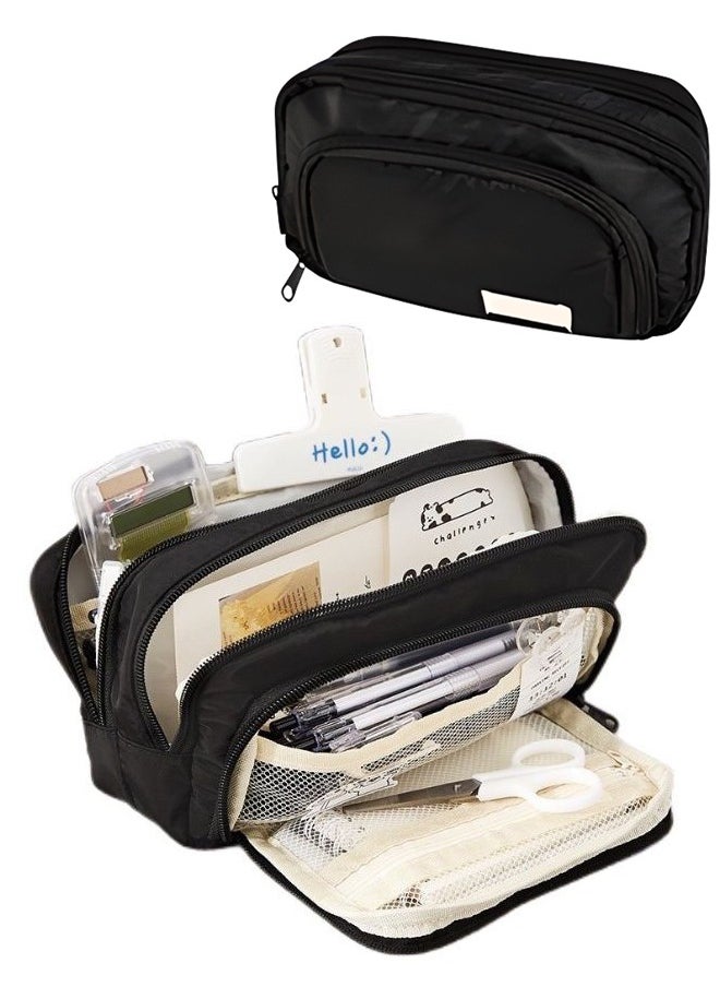 Generic Zipper Pencil Case, Multi-Compartment Stationery Pouch, Suitable for Organizing School Supplies and Small Accessories  - Image 1