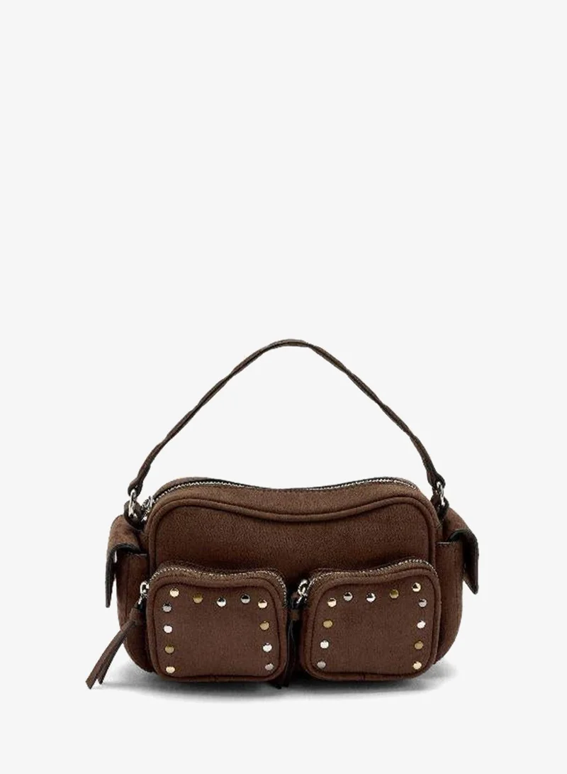 PARFOIS Leather-effect handbag with studs